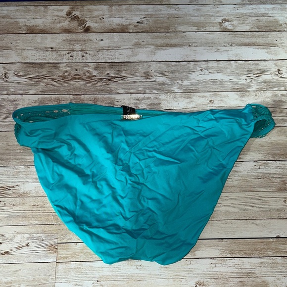 NWT Laundry by Shelli Segal Women's Scallop Lace Bikini Bottom Size Large Teal - Picture 5 of 6